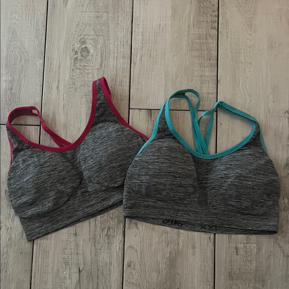 Women's Gray Sports Bras - Set of 2